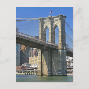 USA, New York, New York City. Brooklyn Bridge Postcard