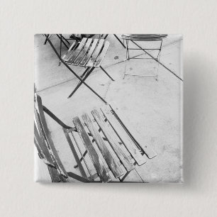 USA, NEW YORK: New York City Cafe Chairs, 15 Cm Square Badge