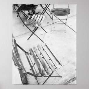USA, NEW YORK: New York City Cafe Chairs, Poster