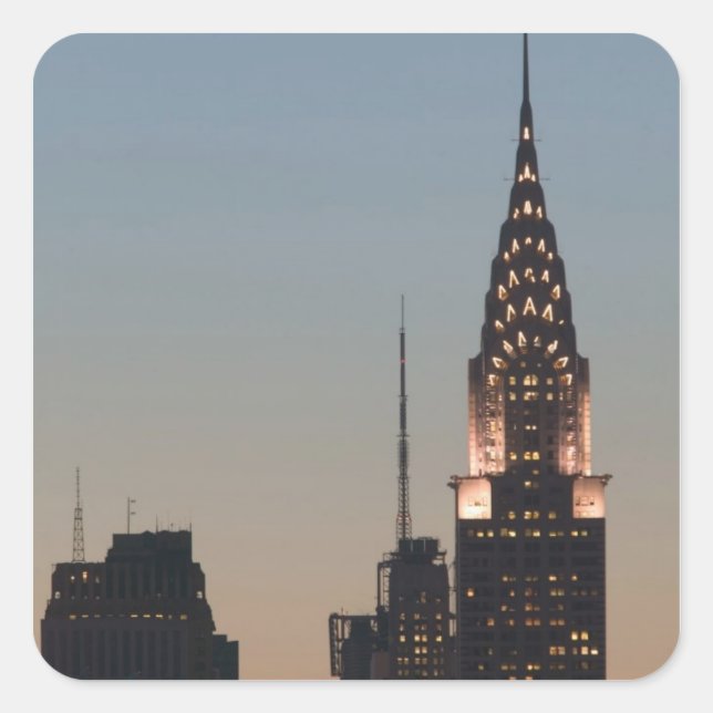 USA, New York, New York City, Manhattan: 3 Square Sticker (Front)