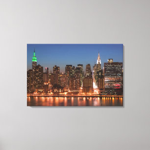 USA, New York, New York City, Manhattan: Aerial Canvas Print