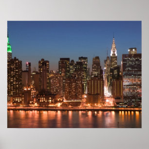 USA, New York, New York City, Manhattan: Aerial Poster