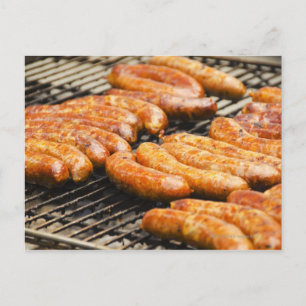 USA, New York, New York City, Sausages on Postcard