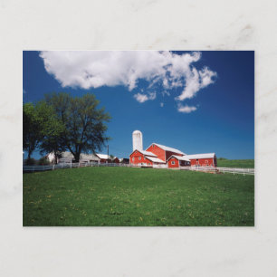 USA, New York, Sharon Springs, Farm Postcard