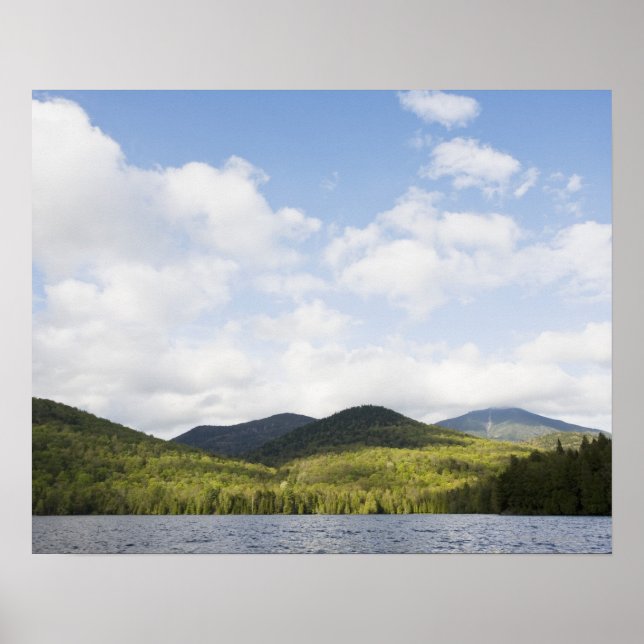 USA, New York State, Adirondack Mountains, Lake Poster (Front)