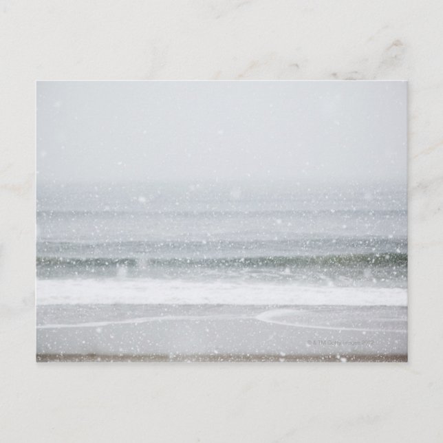 USA, New York State, Rockaway Beach, snow storm 2 Postcard (Front)
