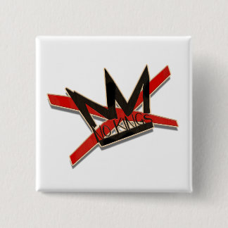 USA No Kings Protest Typography Statement 15 Cm Square Badge