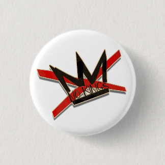 USA No Kings Protest Typography Statement 3 Cm Round Badge