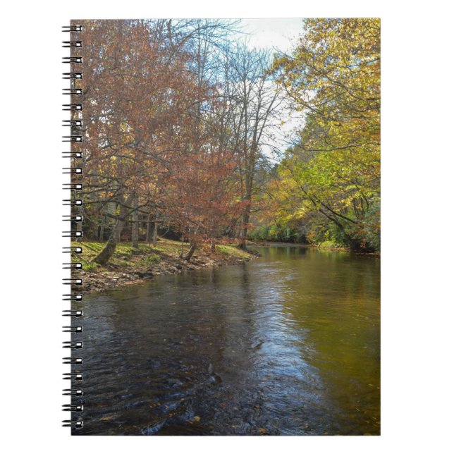 USA, North Carolina Colourful Fall Leaves Stream Notebook (Front)