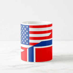 usa norway country half flag america symbol coffee mug