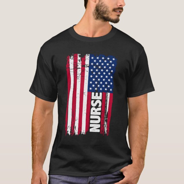 USA nurse flag  T-Shirt (Front)