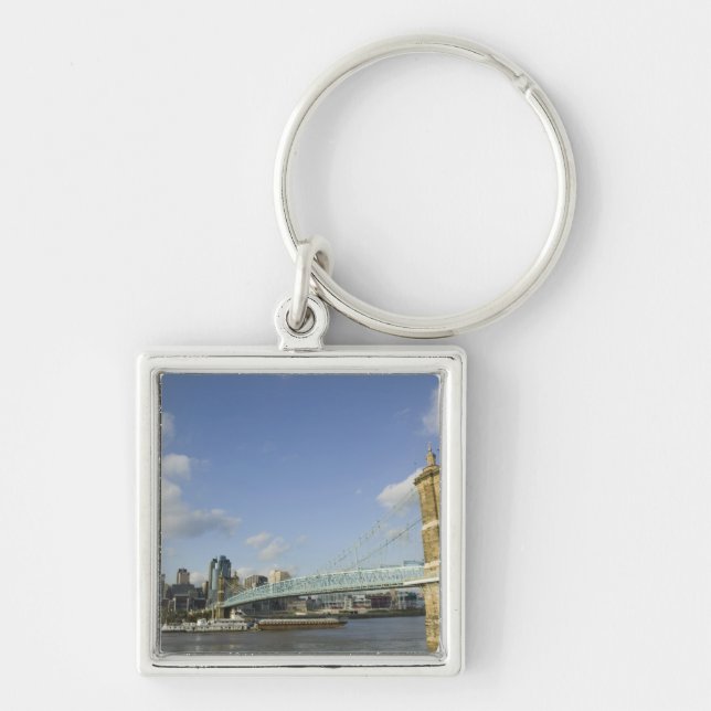 USA, Ohio, Cincinnati: Roebling Suspension 2 Key Ring (Front)