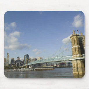 USA, Ohio, Cincinnati: Roebling Suspension 2 Mouse Mat