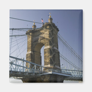 USA, Ohio, Cincinnati: Roebling Suspension 3 Magnet