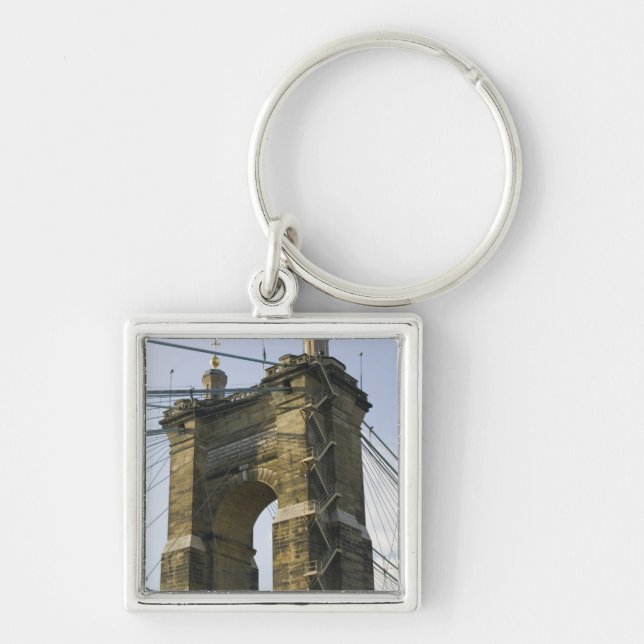 USA, Ohio, Cincinnati: Roebling Suspension Key Ring (Front)