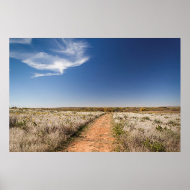 USA, Oklahoma, Black Kettle National Grasslands Poster (Front)