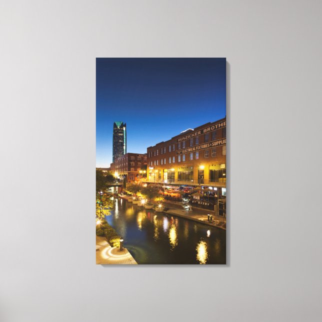 USA, Oklahoma, Oklahoma City, Bricktown Canvas Print (Front)