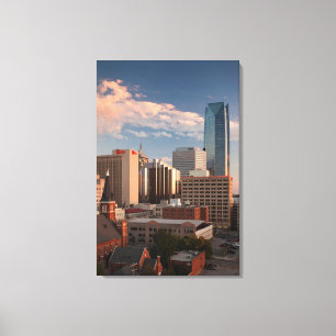 USA, Oklahoma, Oklahoma City, Elevated City Canvas Print
