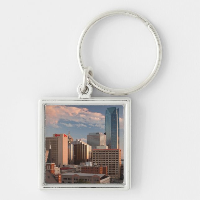 USA, Oklahoma, Oklahoma City, Elevated City Key Ring (Front)