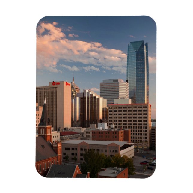 USA, Oklahoma, Oklahoma City, Elevated City Magnet (Vertical)