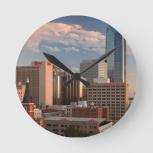 USA, Oklahoma, Oklahoma City, Elevated City Round Clock