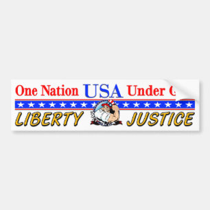 USA - One Nation Under God Bumper Sticker