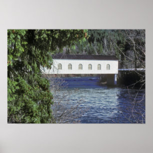 USA, Oregon. A pick-up crossing the Poster