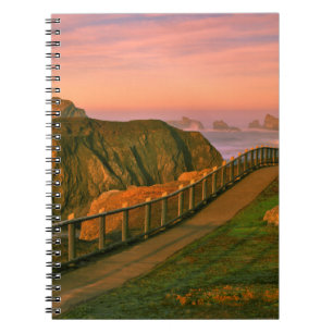 USA, Oregon, Bandon. Rocks Viewed From Trail Notebook