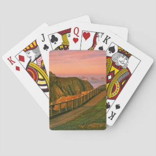 USA, Oregon, Bandon. Rocks Viewed From Trail Playing Cards