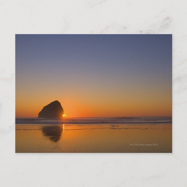 USA, Oregon, beach with stack rock Postcard (Front)