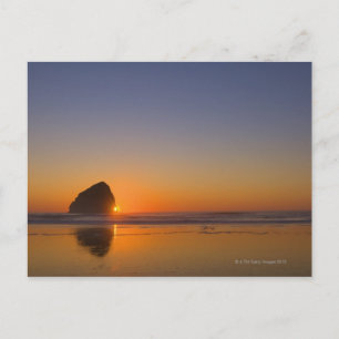 USA, Oregon, beach with stack rock Postcard