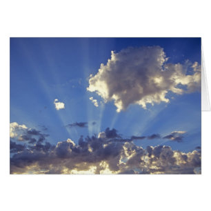 USA, Oregon, Bend. Sun rays fill the sky near