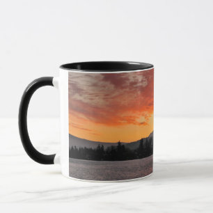 USA, Oregon. Blue Lake And Mt Hood At Sunrise Mug