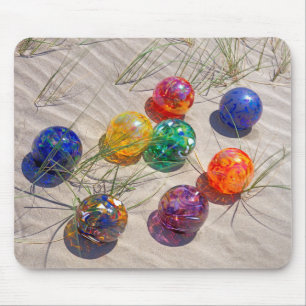 USA, Oregon. Colourful Glass Floats On Sand Dune Mouse Mat