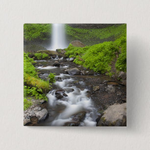 USA, Oregon, Columbia River Gorge, Latourell 15 Cm Square Badge