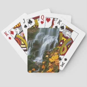 USA, Oregon, Fairy Falls, Columbia River Gorge Playing Cards