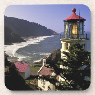 USA, Oregon, Florence. Heceta Head Lighthouse Coaster