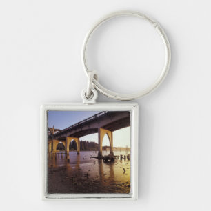 USA, Oregon, Florence. Siuslaw Bridge and Key Ring