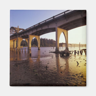 USA, Oregon, Florence. Siuslaw Bridge and Magnet