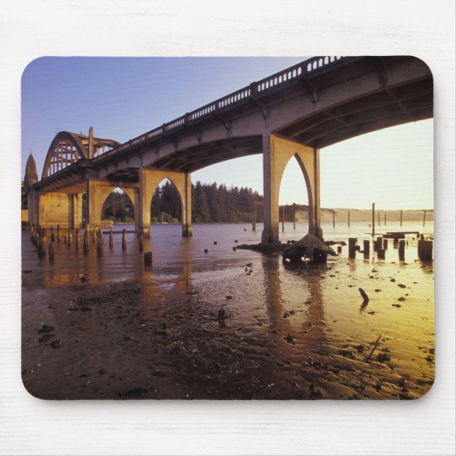 USA, Oregon, Florence. Siuslaw Bridge and Mouse Mat (Front)