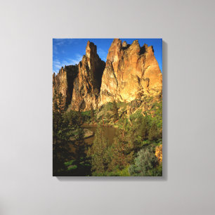 USA, Oregon, Granite Cliffs At Smith Rock State Canvas Print