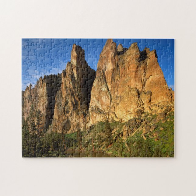 USA, Oregon, Granite Cliffs At Smith Rock State Jigsaw Puzzle (Horizontal)