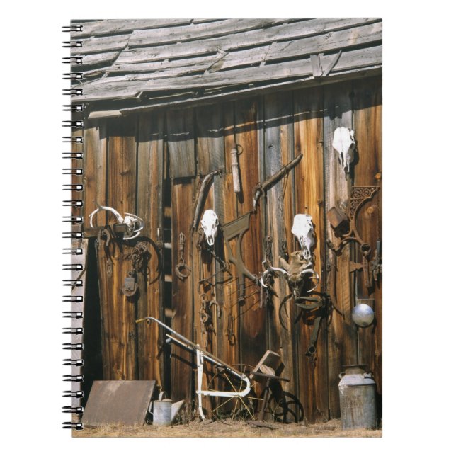 USA, Oregon, Harney County. Old livery stable Notebook (Front)