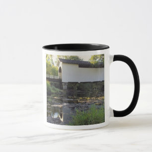 USA, Oregon. Harris covered bridge over Marys Mug