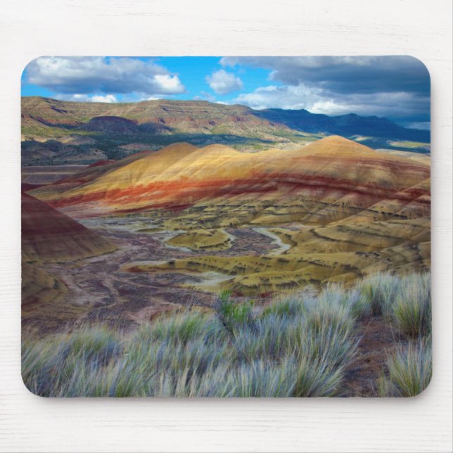 USA, Oregon. Landscape Of The Painted Hills Mouse Mat (Front)