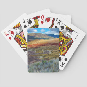 USA, Oregon. Landscape Of The Painted Hills Playing Cards