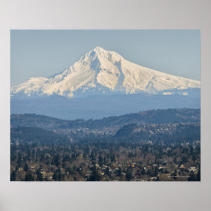 USA, Oregon, Mount Hood in winter Poster