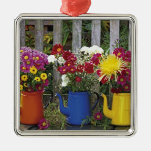 USA, Oregon, Portland. Antique enamelware Metal Tree Decoration
