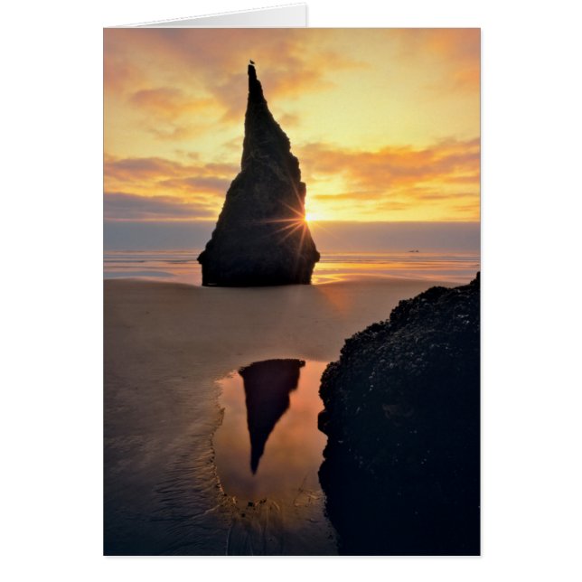 USA, Oregon. Rock Formation At Sunset (Front)