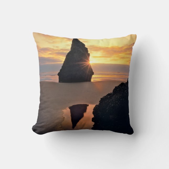 USA, Oregon. Rock Formation At Sunset Cushion (Front)